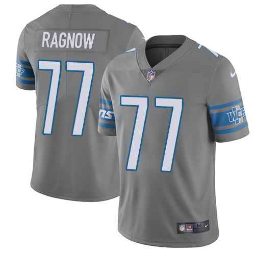 Nike Men & Women & Youth Lions 77 Frank Ragnow Gray Color Rush Limited Jersey,We sell and wholesale Nike Men & Women & Youth Lions 77 Frank Ragnow Gray Color Rush Limited Jersey on line form chian!